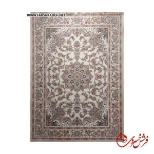 فرش 1200 شانه جواهر کرم رنگ شرکت چهل نگین مشهد